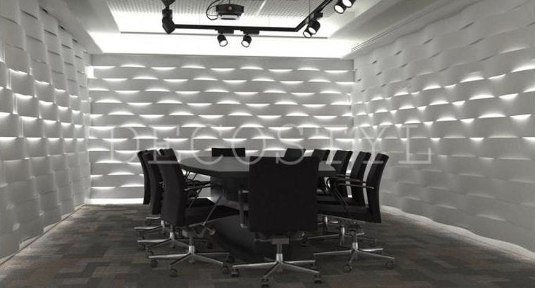 Decorative wall 3D light panels Wave
