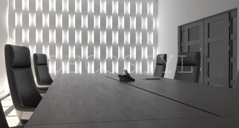 Decorative wall 3D light panels Wave