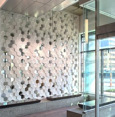 Hive - decorative 3D wall partition made of plaster
