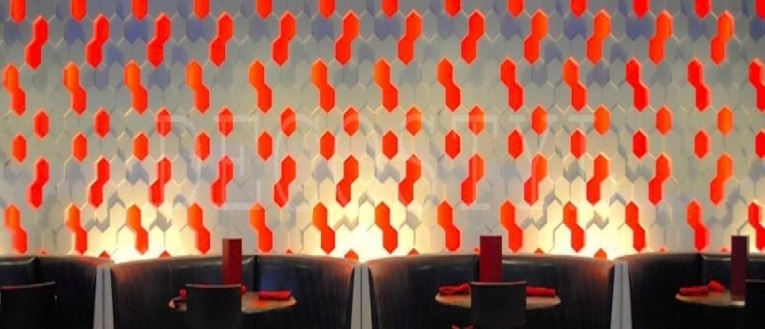 Hive - decorative 3D wall partition made of plaster