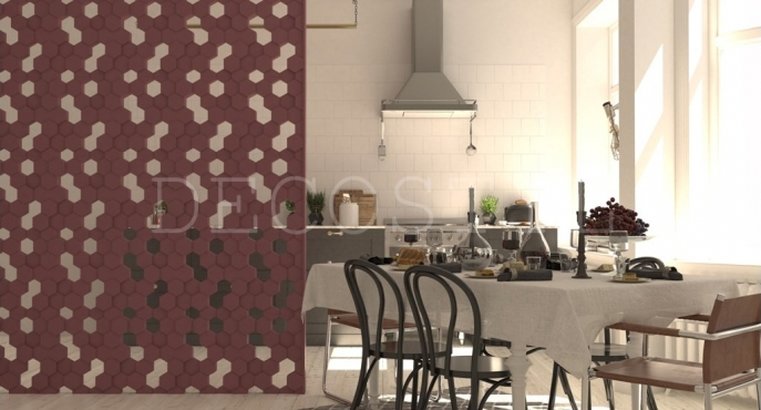 Hive - decorative 3D wall partition made of plaster