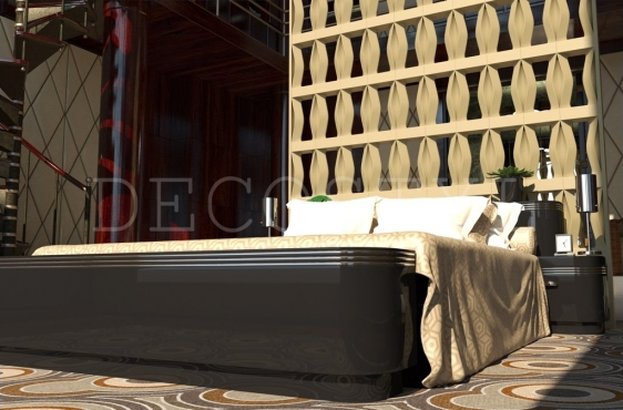3D decorative plaster wall partition - Hourglass