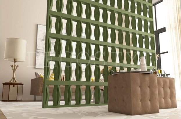 3D decorative plaster wall partition - Hourglass