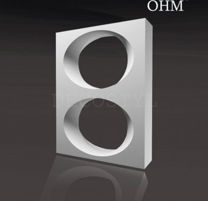 Ohm - decorative 3D wall partition made of plaster