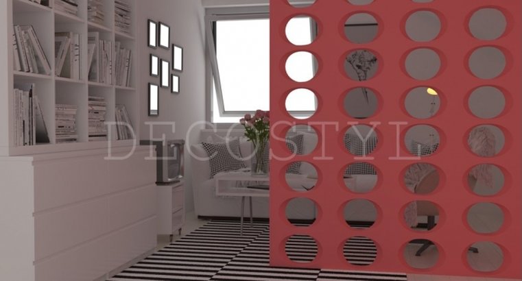 Ohm - decorative 3D wall partition made of plaster