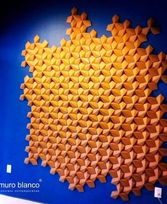 3D decorative gypsum wall panels (gypsum tiles, Elementary) - Star - easy installation