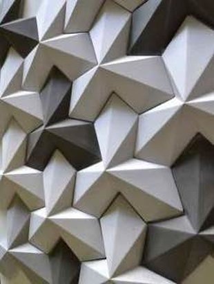 3D decorative gypsum wall panels (gypsum tiles, Elementary) - Star - easy installation