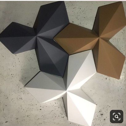 3D decorative gypsum wall panels (gypsum tiles, Elementary) - Star - easy installation