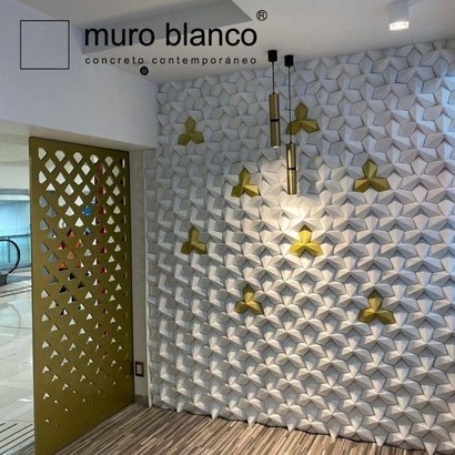 3D decorative gypsum wall panels (gypsum tiles, Elementary) - Star - easy installation