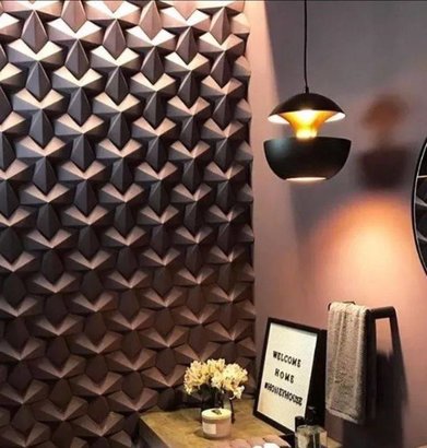 3D decorative gypsum wall panels (gypsum tiles, Elementary) - Star - easy installation