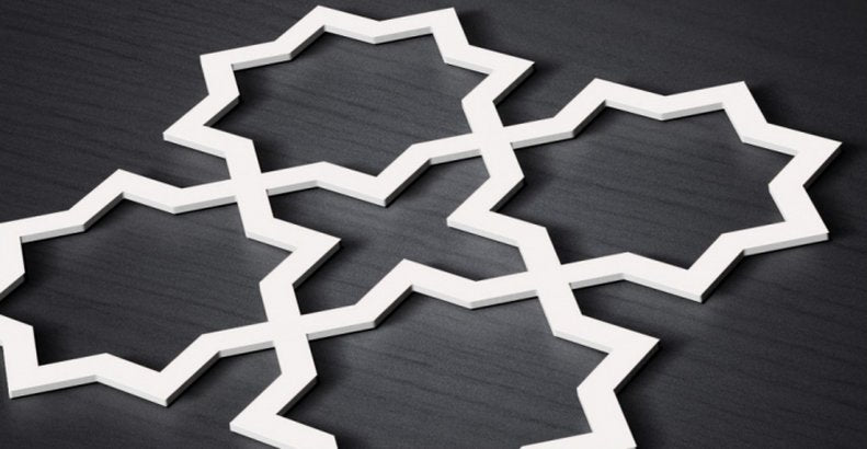Decorative wall 3D panel-grid made of MDF PR-17