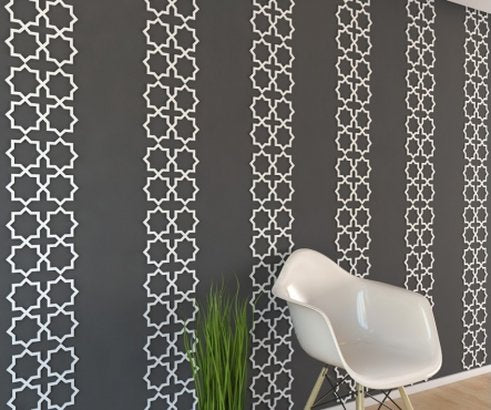 Decorative wall 3D panel-grid made of MDF PR-17