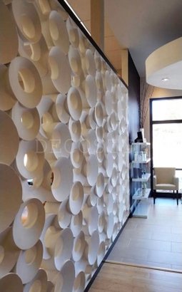 Quincy - decorative 3D wall partition made of plaster