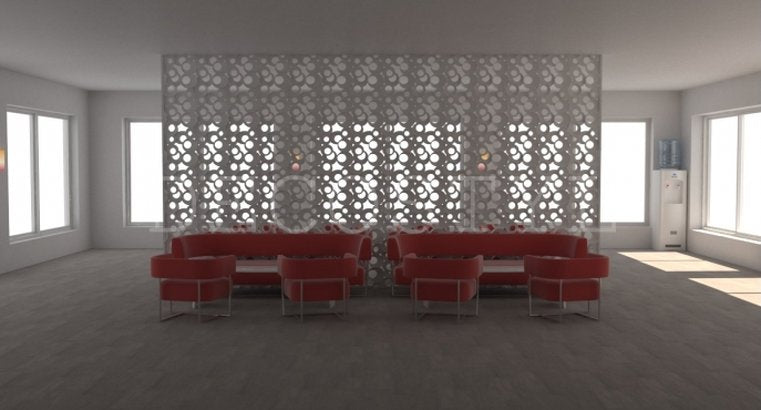 Quincy - decorative 3D wall partition made of plaster