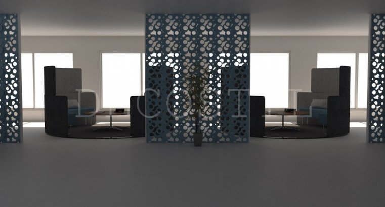 Quincy - decorative 3D wall partition made of plaster