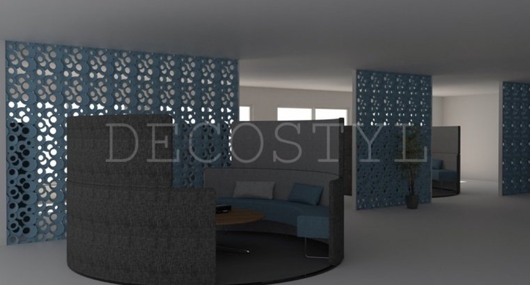 Quincy - decorative 3D wall partition made of plaster