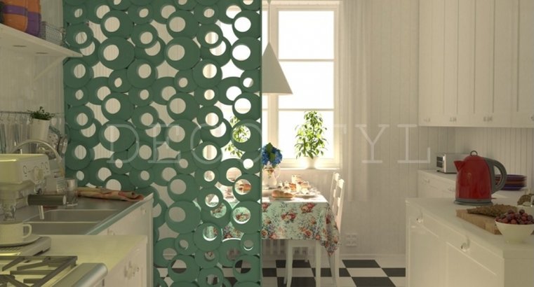 Quincy - decorative 3D wall partition made of plaster