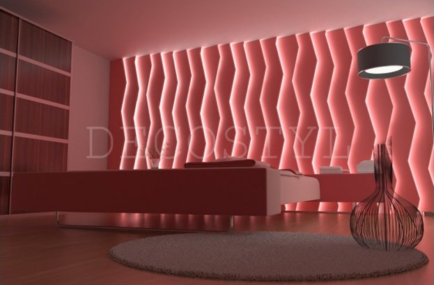 Decorative wall 3D light panels Lightsynthes