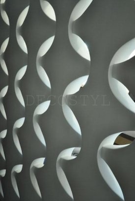 Weaver - decorative 3D wall partition made of plaster