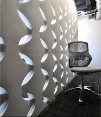 Weaver - decorative 3D wall partition made of plaster