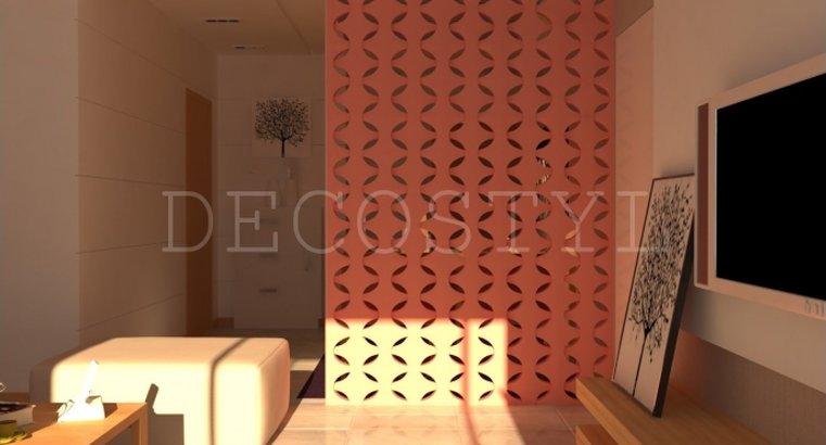 Weaver - decorative 3D wall partition made of plaster