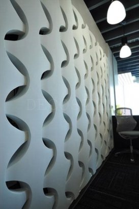 Weaver - decorative 3D wall partition made of plaster