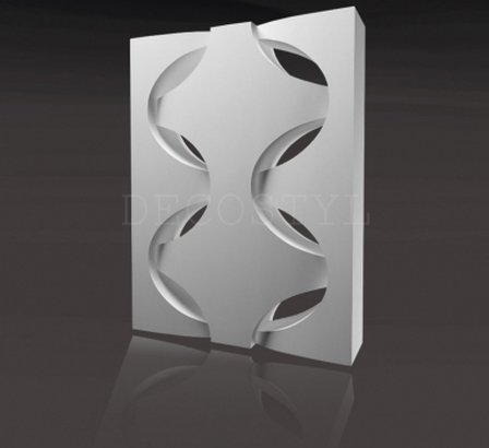 Weaver - decorative 3D wall partition made of plaster