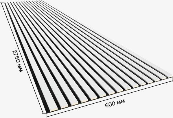 Acoustic panel Comfort 9 Standard White 2780x600x9