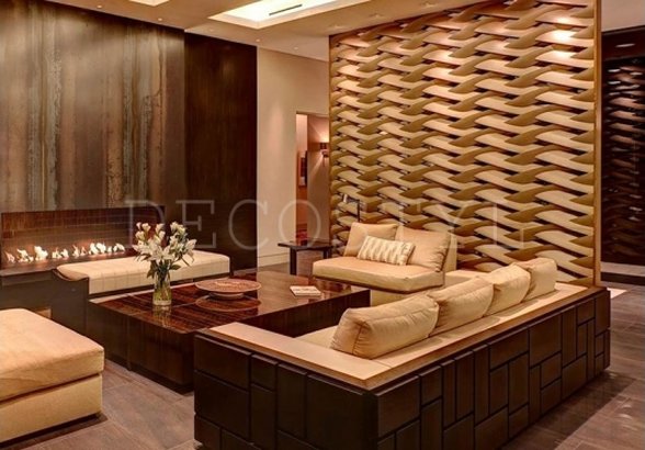 Zephyr - decorative 3D wall partition made of plaster