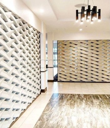 Zephyr - decorative 3D wall partition made of plaster
