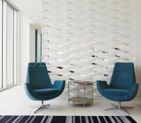 Zephyr - decorative 3D wall partition made of plaster