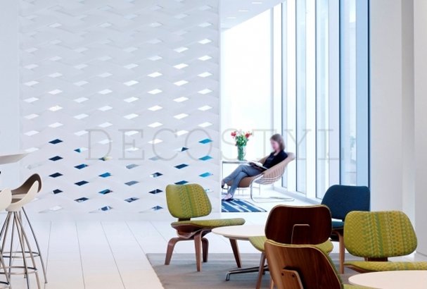 Zephyr - decorative 3D wall partition made of plaster