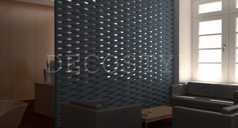 Zephyr - decorative 3D wall partition made of plaster