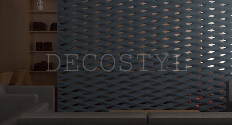 Zephyr - decorative 3D wall partition made of plaster