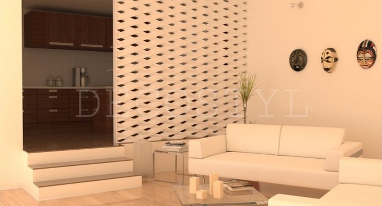 Zephyr - decorative 3D wall partition made of plaster