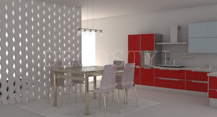 Ziggy - decorative 3d plaster partition