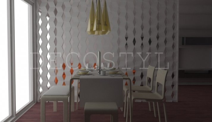 Ziggy - decorative 3d plaster partition